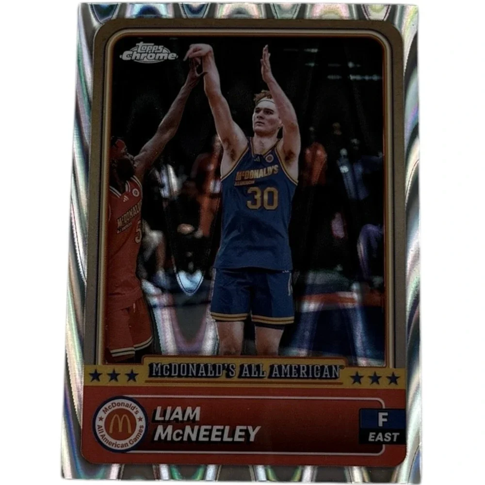 Liam McNeeley 2024 Topps Chrome McDonald's All-American RayWave‎ Refractor #80